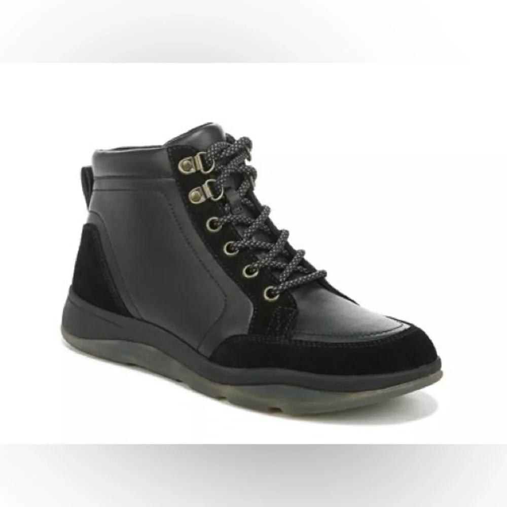 Vionic | VGUC Whitley Black Ankle Boots High Top Biker Bootie Rubber Sole, 6